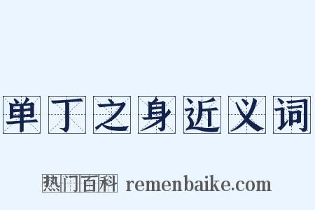 单丁之身近义词是什么意思的图片